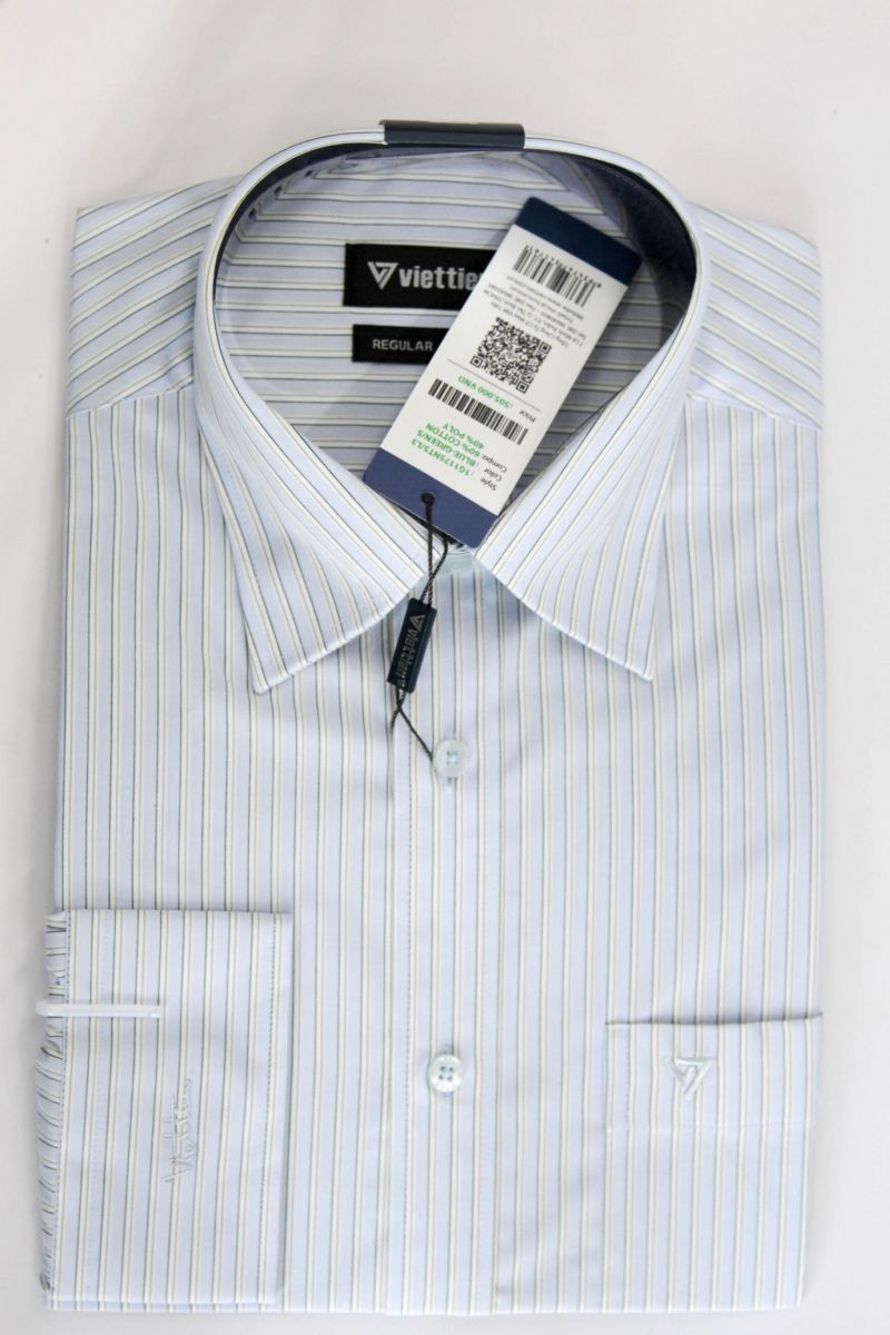 Áo sơ mi dài tay (xanh sọc)