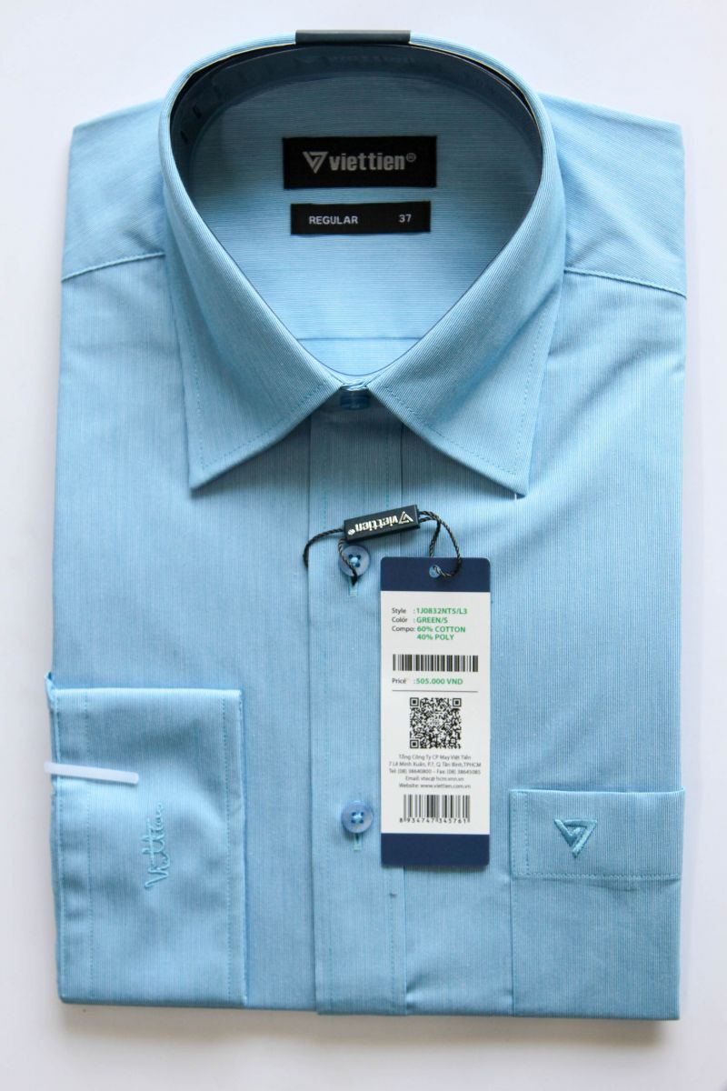 Áo sơ mi dài tay (xanh)