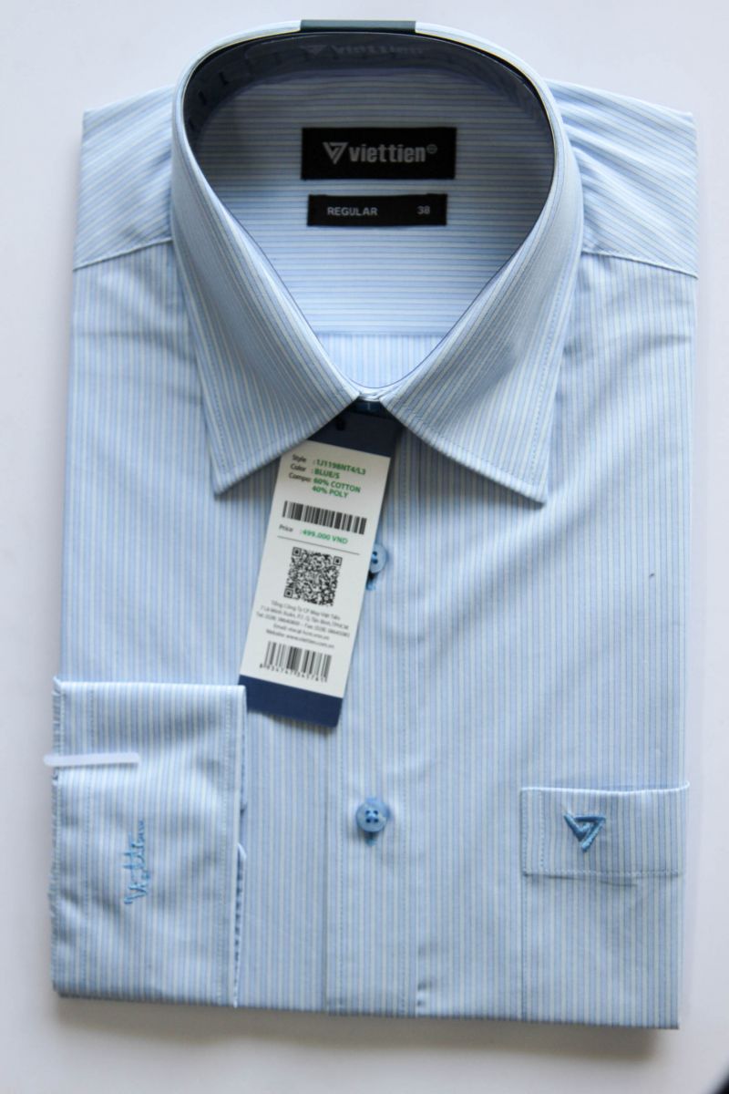 Áo sơ mi dài tay ( sọc xanh )