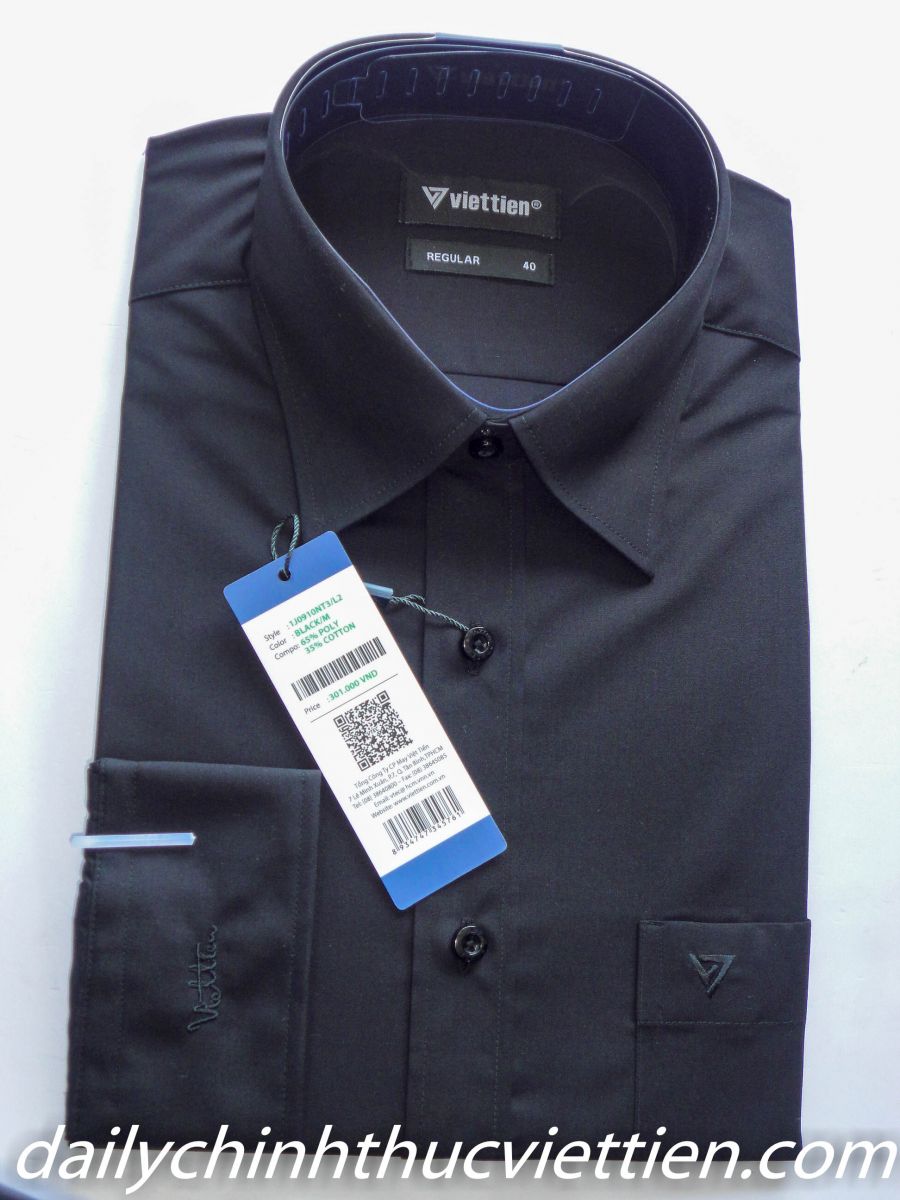 Áo sơ mi dài tay (đen)