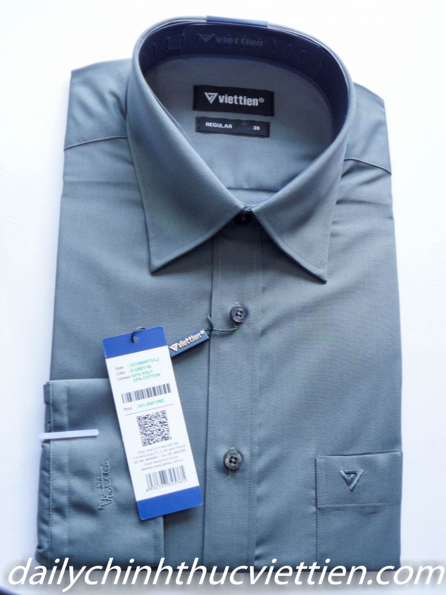 Áo sơ mi dài tay (xám xanh)
