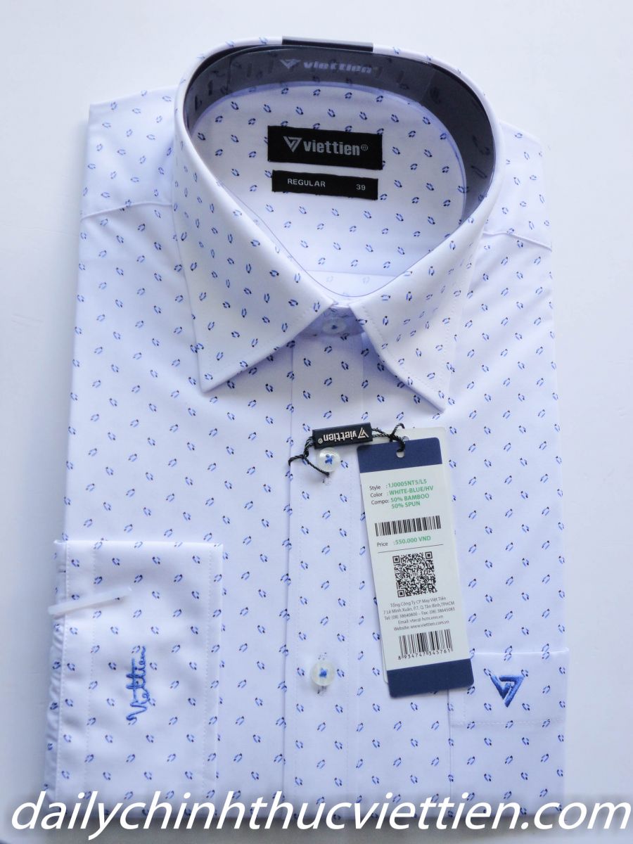 Áo sơ mi dài tay chấm bi