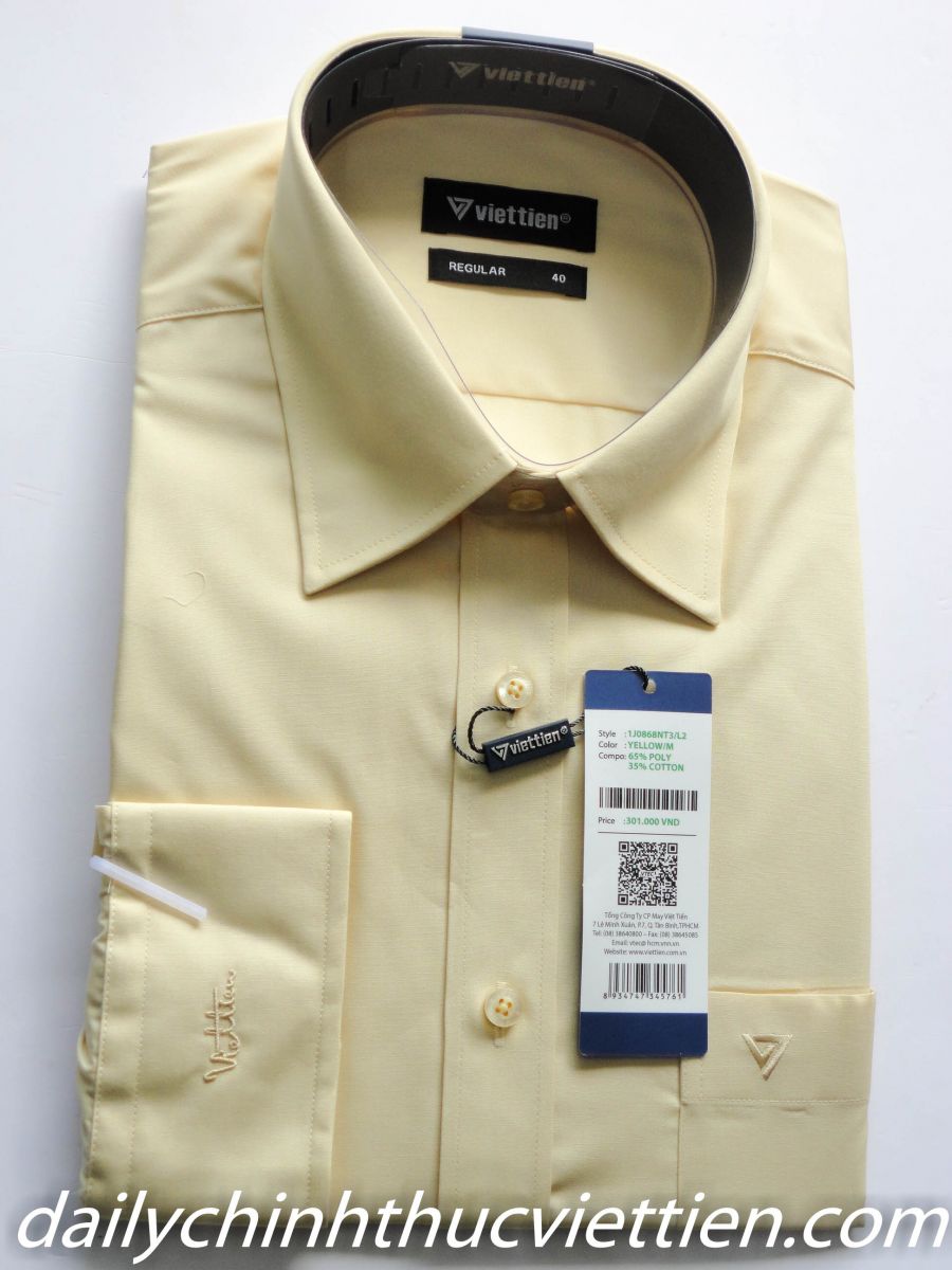 Áo sơ mi dài tay vàng