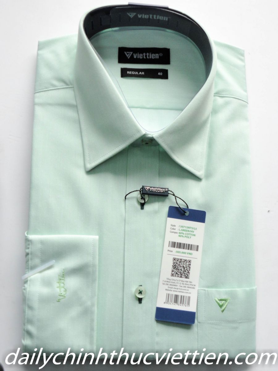 Áo sơ mi dài tay xanh lá nhạc